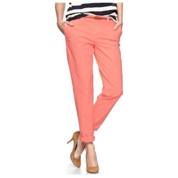 Khakis by Gap broken in straight pants neon size 4 - Picture 1 of 7